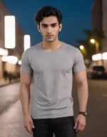 Massari Cloud Grey 180 GSM Tee – Pure Cotton, Ultimate Comfort - Image 3