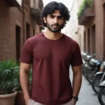 Massari Deep Maroon 180 GSM Tee – Luxe Comfort, Timeless Appeal