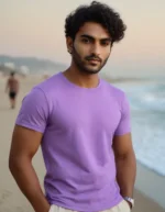 Massari Lavender Flex 180 GSM Tee – Soft Stretch, Everyday Comfort