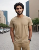 Massari Sand Beige 180 GSM Tee – Minimalist Vibes, Maximum Comfort - Image 2