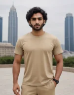 Massari Sand Beige 180 GSM Tee – Minimalist Vibes, Maximum Comfort - Image 3