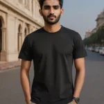 Massari Shadow Black 180 GSM Tee – Premium Cotton, All-Day Drip